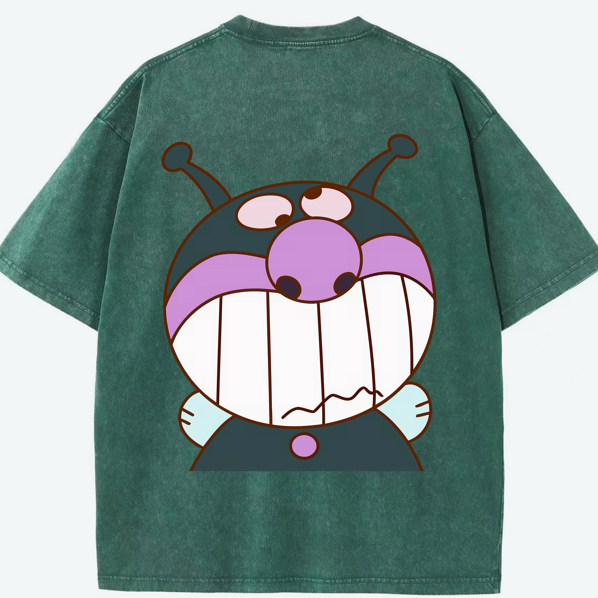 （画像用） アンパンマン Anpanman 綿100% ヴィンテージ風 半袖Tシャツ（背面プリント）